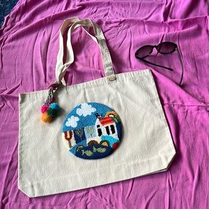 NWT - Nilly's Handmade Punch 'Take Me To Greek Islands' Big Tote